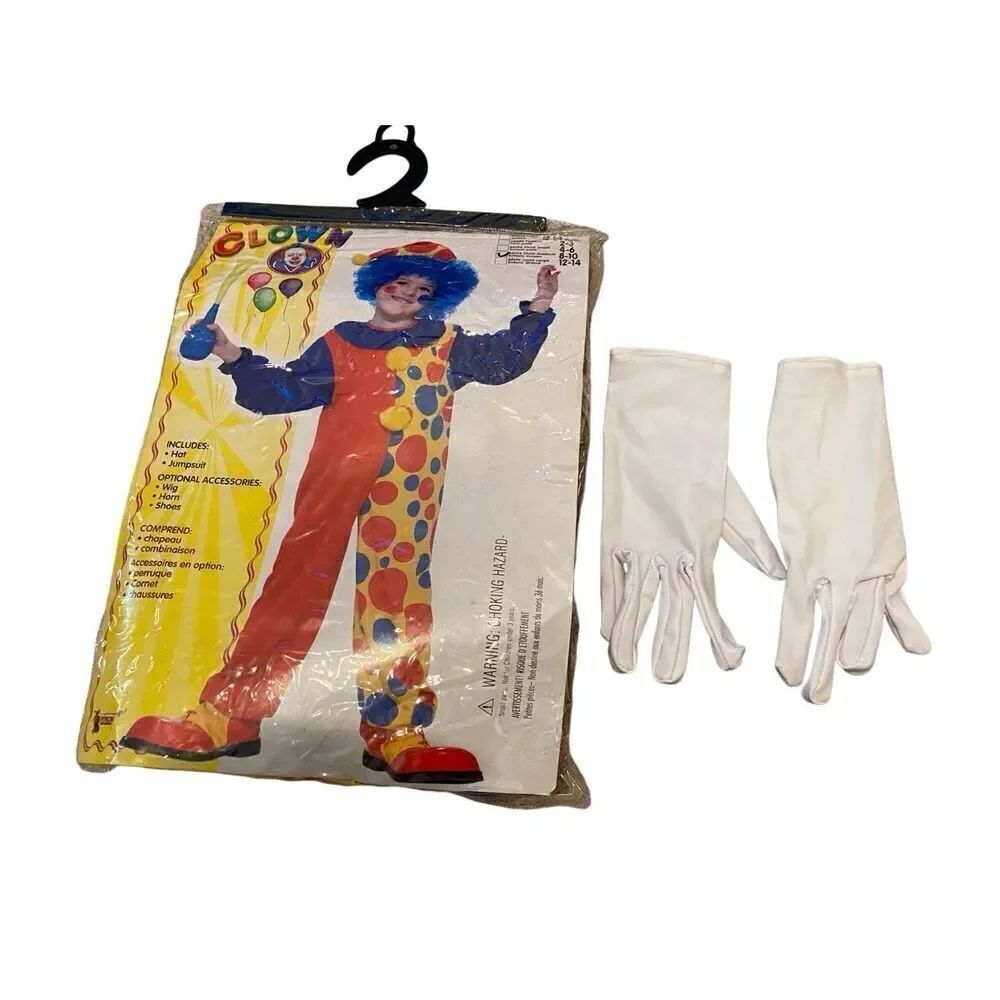 Clown Halloween Costume Child Sz Medium Kids Dress Up